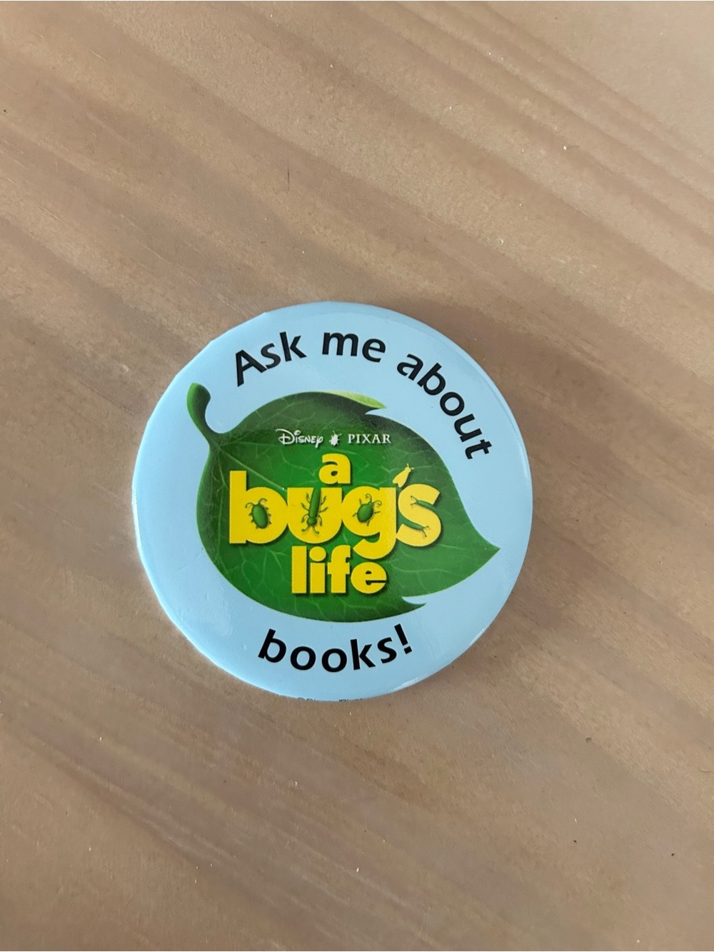 Disney A Bug's Life Round Blue Button Pin